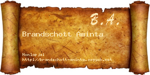 Brandschott Aminta névjegykártya